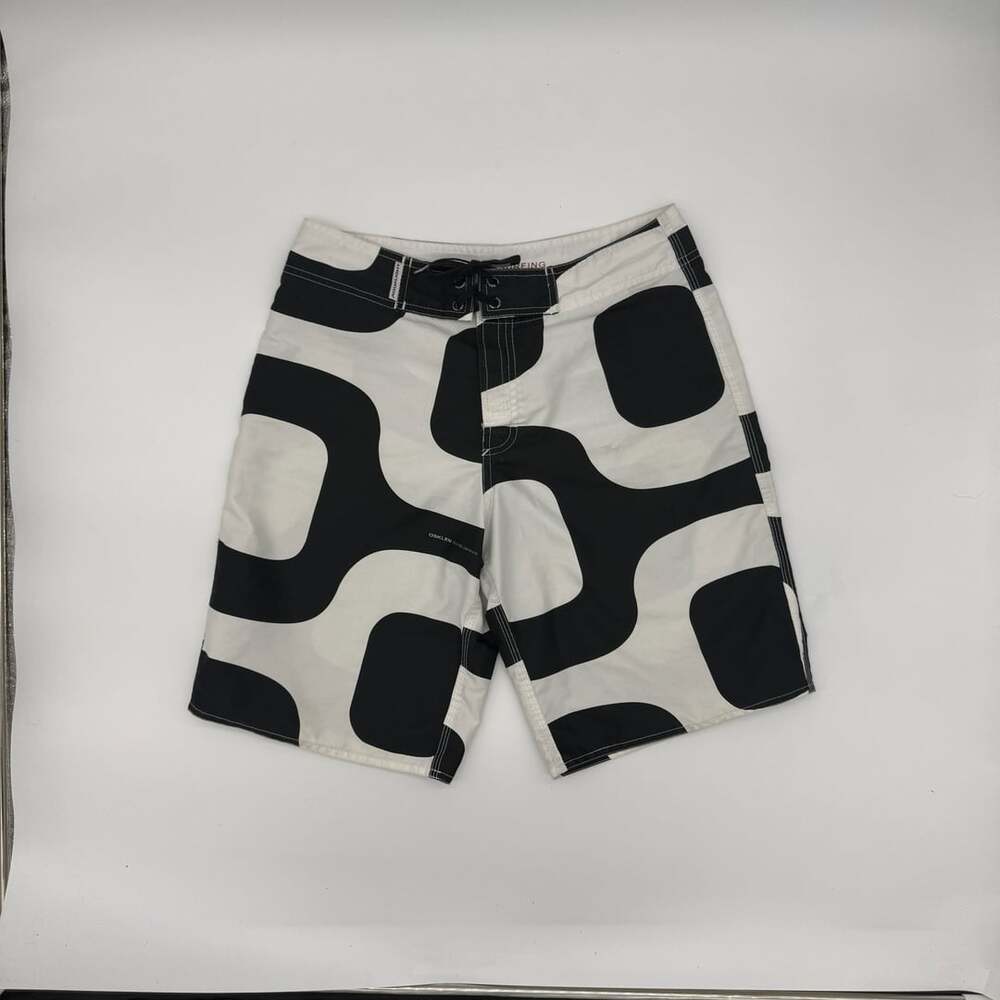 Osklen Surfing Calçadão Boardshorts Black White